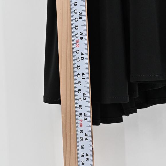 BCBGMAXAZRIA Dress Size M Black Sleeveless VNeck Ruched Drape Stretch Drop Waist - Picture 11 of 12